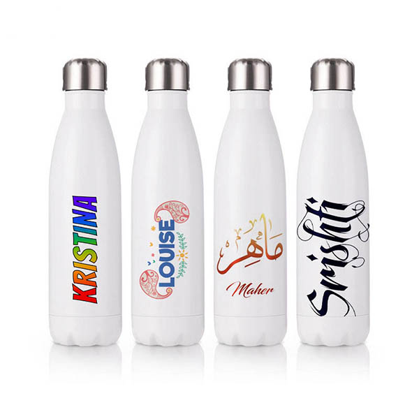 personalised bottle with name or logo for personal or corporate gift shop online