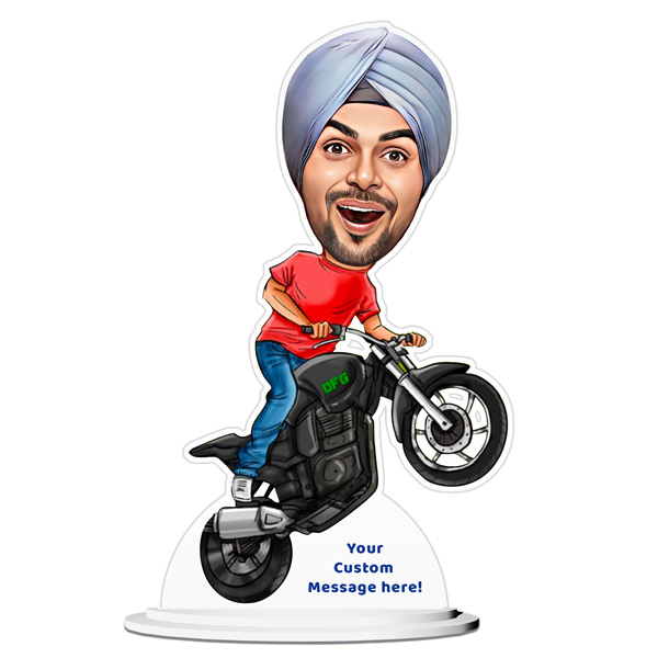 personalised bike lover caricature gift for him buy online in Dubai UAE