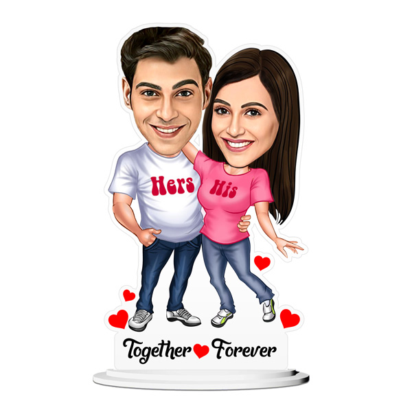 personalised caricature for couple for milestone anniversary celebration buy online in Dubai, Abu Dhabi, Sharjah