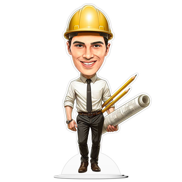 Architect Caricature for Him