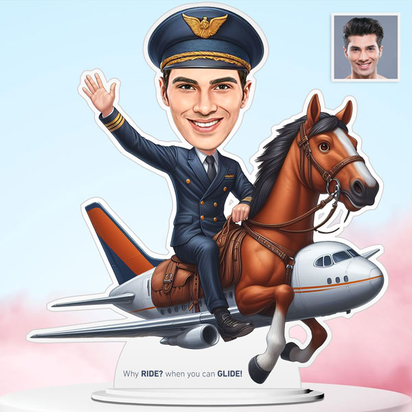 Fun Pilot Caricature for him