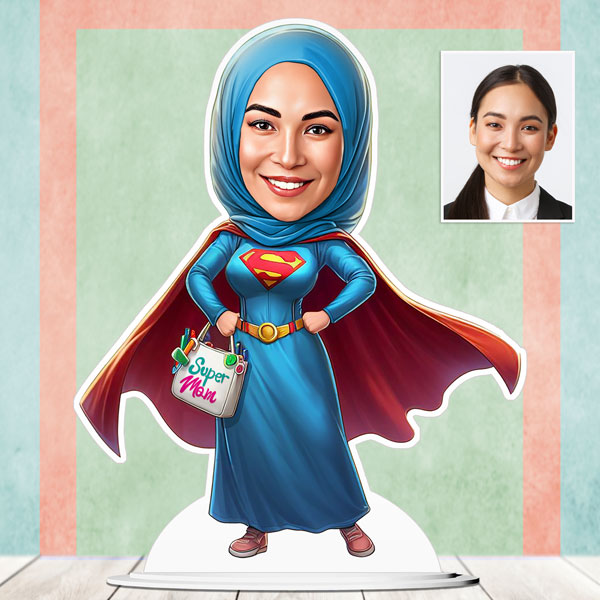 Super Arab Mom Caricature