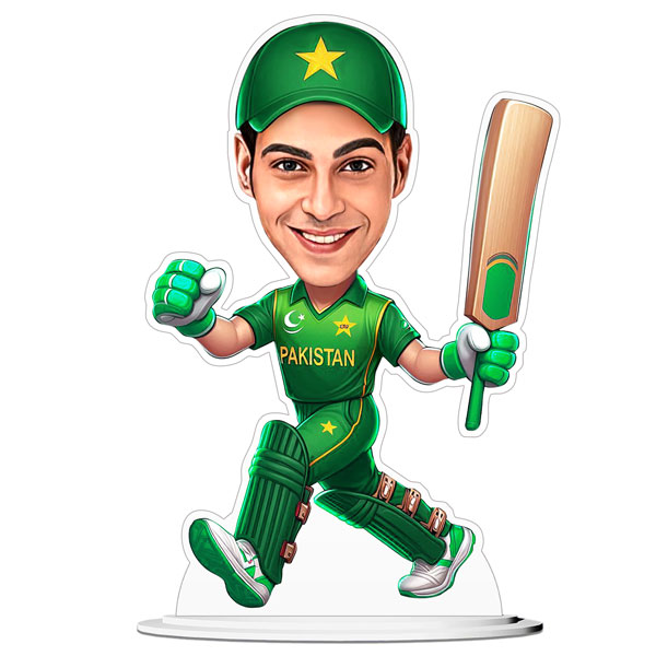Pakistan Cricketer Caricature