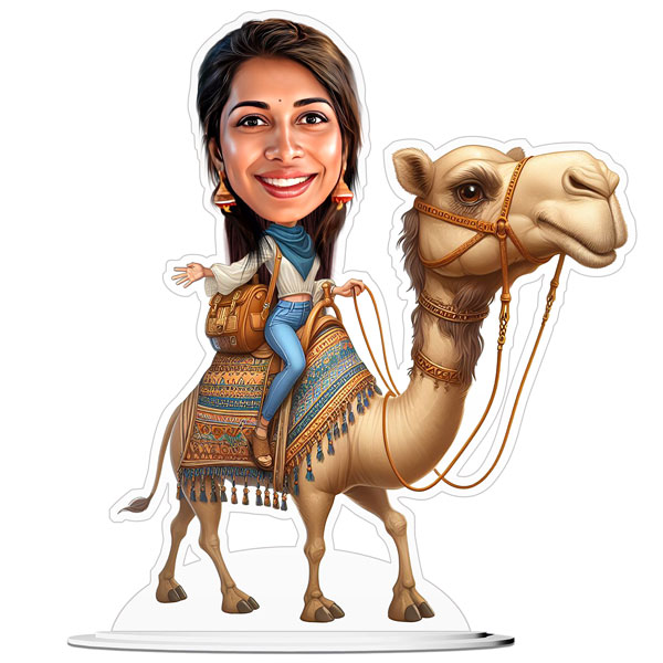 Camel Ride Caricature for Her