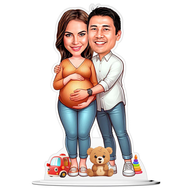 Mom and Dad to be Caricature